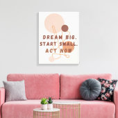 Toile Dream Big Start Small Act Now Motivational Wall Ar (Insitu(Salon))