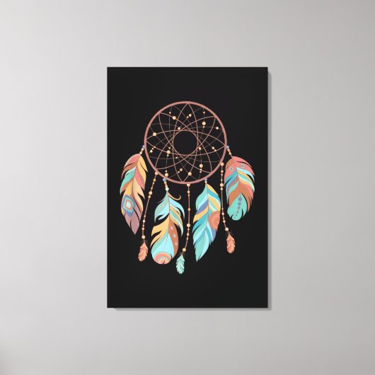 Toile Dream Catcher Native American Feathers Tribal Drea (Recto)