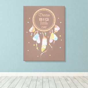 Toile Dreamcatcher de la tribu Boho sur une citation Bro