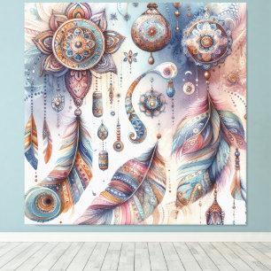 Toile Dreamcatcher sur un thème bohème