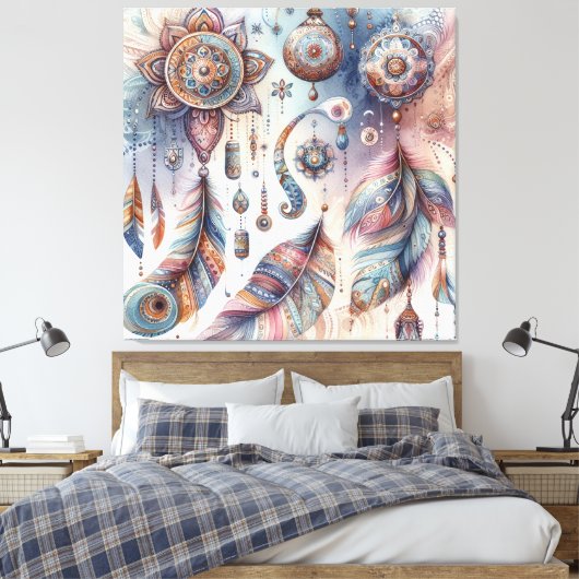 Toile Dreamcatcher sur un thème bohème (Insitu(Chambre))