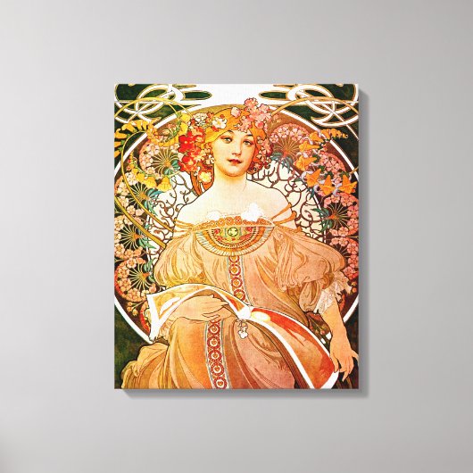 Toile Dreaming (Reverie) par Alphonse Mucha (Recto)