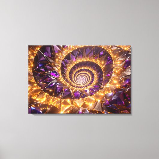 Toile Dreamscape de spirale dorée (Recto)