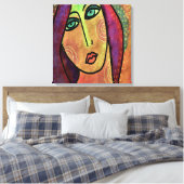 Toile Dreamy Abstrait Portrait numérique d'une femme (Insitu(Chambre))