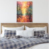 Toile Dreamy Fall Forest Walk Art (Insitu(Chambre))