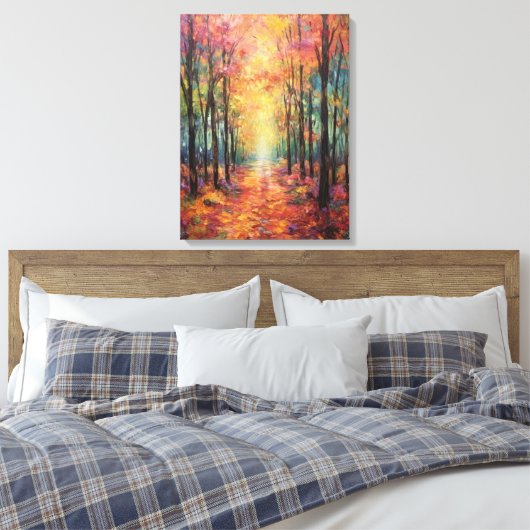 Toile Dreamy Fall Forest Walk Art (Insitu(Chambre))