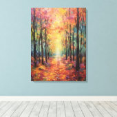 Toile Dreamy Fall Forest Walk Art (Insitu (Plancher de Bois))