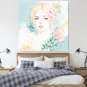 Toile Dreamy Pastel Wall Art Woman (Insitu(Chambre))