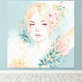 Toile Dreamy Pastel Wall Art Woman (Insitu (Plancher de Bois))