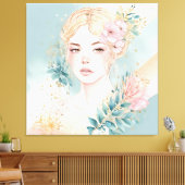 Toile Dreamy Pastel Wall Art Woman (Insitu(Salon))