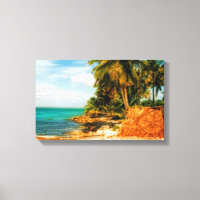 Dreamy Tropical Beach avec Rowboat