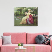 Toile Drinking Coffee and Reading in the Garden (Insitu(Salon))