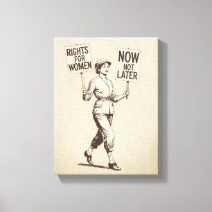 Toile Droits des femmes, Suffragette féministe Vintage