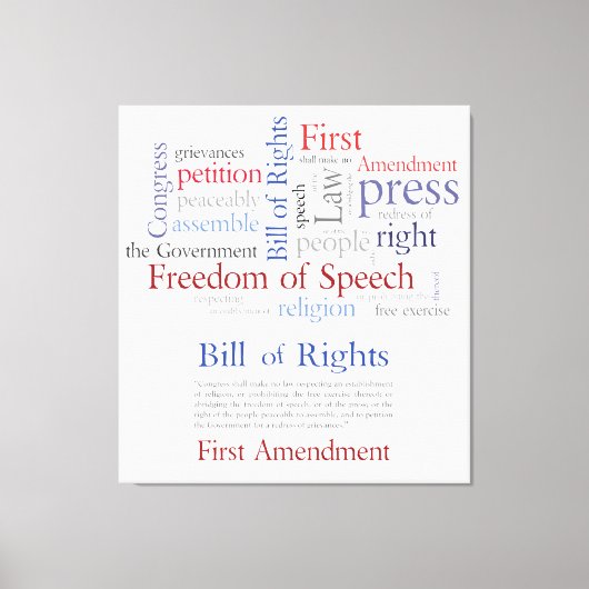 Toile Droits du premier amendement - Liberté d'expressio (Recto)