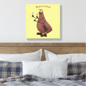 Toile Drôle affamé pulette affamée dessin animé (Insitu(Chambre))