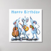 Toile Drôle Anniversaire Canvas Imprimer Souris Musique  (Recto)