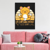 Toile Drôle chat mignon faisant du yoga. (Insitu(Salon))