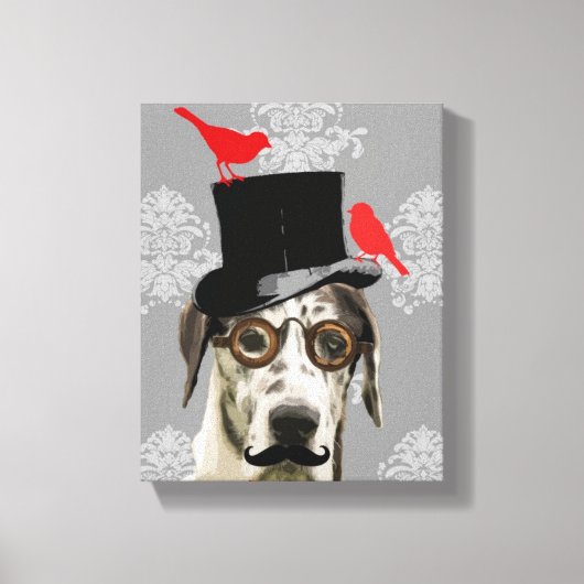 Toile Drôle chien steampunk (Recto)