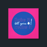 Toile Drôle Citation de cuisson Typographie Art Retro Co<br><div class="desc">Art de la typographie colorée avec des couleurs rétro et vibrantes. Des puns et des citations amusants sur la nourriture, la cuisine, la cuisson et la restauration. Décor parfait pour votre cuisine, diner, café, boulangerie ou restaurant. La couleur Arrière - plan (le cercle et le carré) est personnalisable via l'outil...</div>