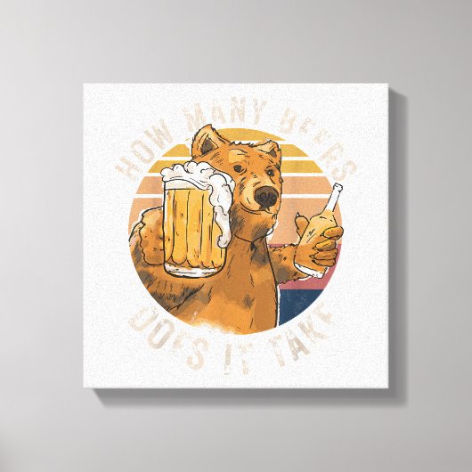 Toile Drôle Combien de Bières Faut-il Prendre (Recto)