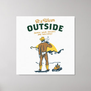 Toile Drôle Cowboy Boire Whiskey