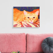 Toile Drôle Cute Orange Tabby Cat (Insitu(Salon))