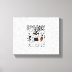 Toile Drôle de dire Éffrayante saison Halloween Cat Ghos