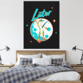 Toile Drôle de Gecko Plus Tard Humour de Procrastination (Insitu(Chambre))