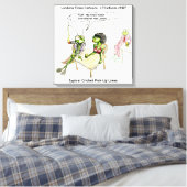 Toile drôle de lignes de drague de cricket (Insitu(Chambre))