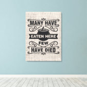 Toile drôle de mot de cuisine art faux Burlap (Insitu (Plancher de Bois))