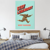 Toile Drôle de motivation de course de Bigfoot (Insitu(Chambre))