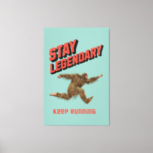 Toile Drôle de motivation de course de Bigfoot