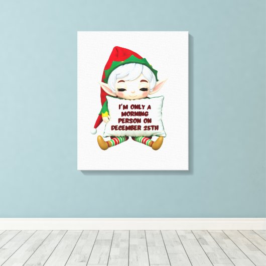 Toile Drôle Elfe de Noël Canvas Mur Art (Insitu (Plancher de Bois))