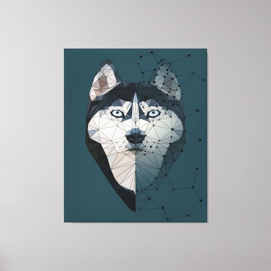 Toile Drôle Husky Visage Constellation Cadeaux Avers (Recto)