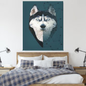 Toile Drôle Husky Visage Constellation Cadeaux Avers (Insitu(Chambre))