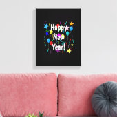 Toile Drôle Joyeux Nouvel An Réveillon 2023 Décorations  (Insitu(Salon))