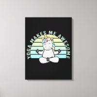 Drôle mignon licorne faisant du yoga. drôle yoga p