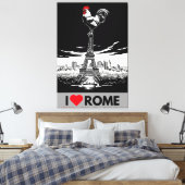 Toile Drôle parodie de "J'aime Rome" (Insitu(Chambre))