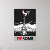 Toile Drôle parodie de "J'aime Rome" (Recto)