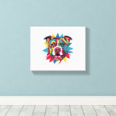 Toile drôle pitbull de chien coloré (Insitu (Plancher de Bois))