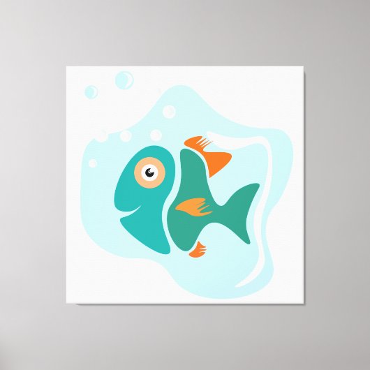 Toile Drôle Poisson élégant (Recto)