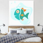 Toile Drôle Poisson élégant (Insitu(Chambre))