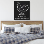 Toile Drôle Rooster Cool Crazy Chicken Graphisme Plaisan (Insitu(Chambre))