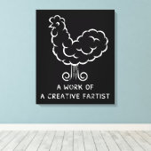 Toile Drôle Rooster Cool Crazy Chicken Graphisme Plaisan (Insitu (Plancher de Bois))