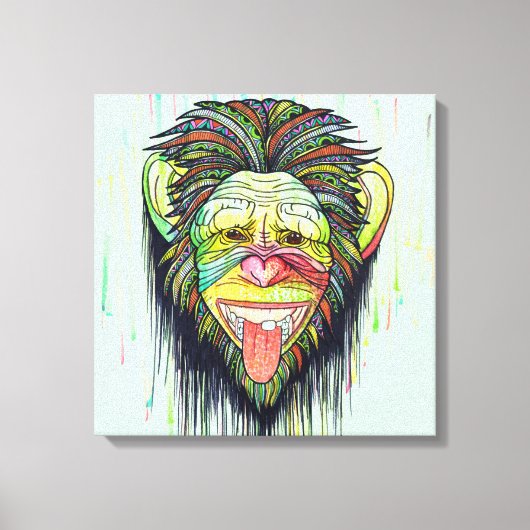 Toile Drôle singe (Recto)