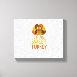 Toile Drôle Sweet Turquie Famille Correspondant Thanksgi