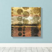 Toile Droplets verts circulaires (Insitu (Plancher de Bois))