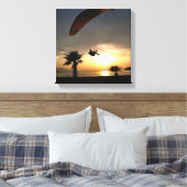 Toile Dropzone At Dusk Adventure Paraglider Art (Insitu(Chambre))