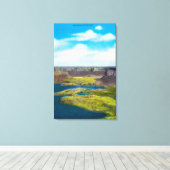 Toile Dry Falls State Park, barrage Grand Coulee (Insitu (Plancher de Bois))