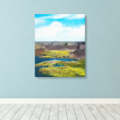 Toile Dry Falls State Park, barrage Grand Coulee (Insitu (Plancher de Bois))
